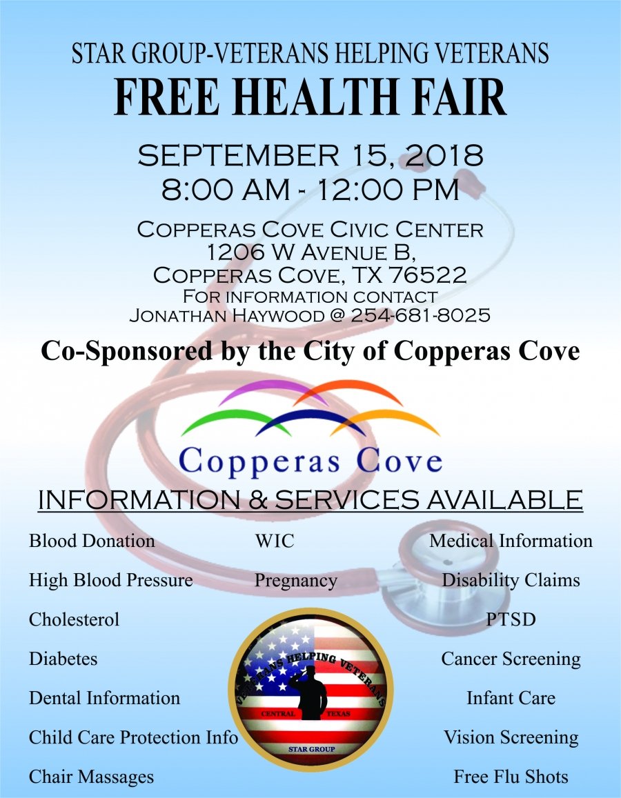 2018 City of Copperas Cove sponsors Free Health Fair