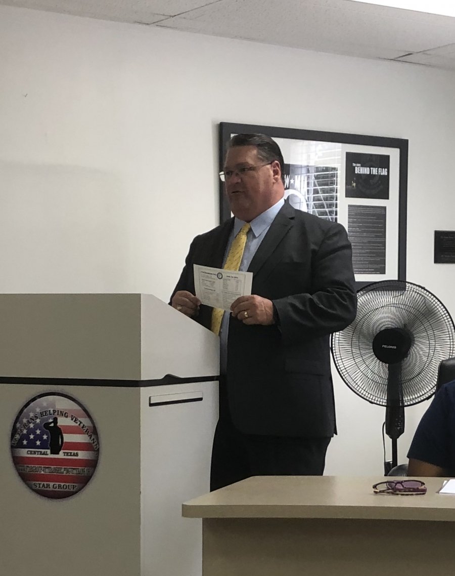 2018 August Meeting Dr Burns discusses CCISD Tax Ratification